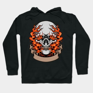 Skull on Fire Hoodie